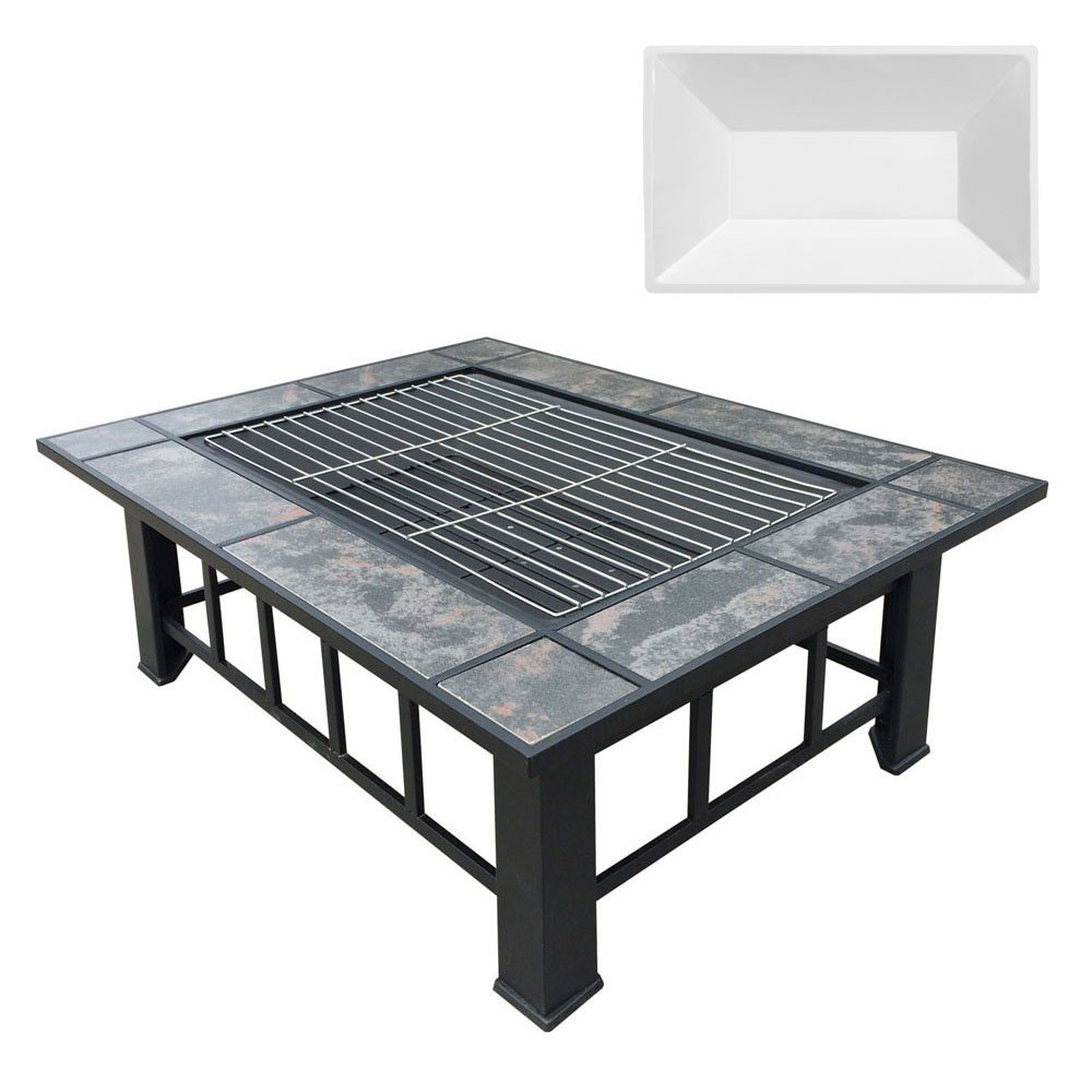 4-in-1 Fire Pit BBQ 94 x 71cm - Image 4