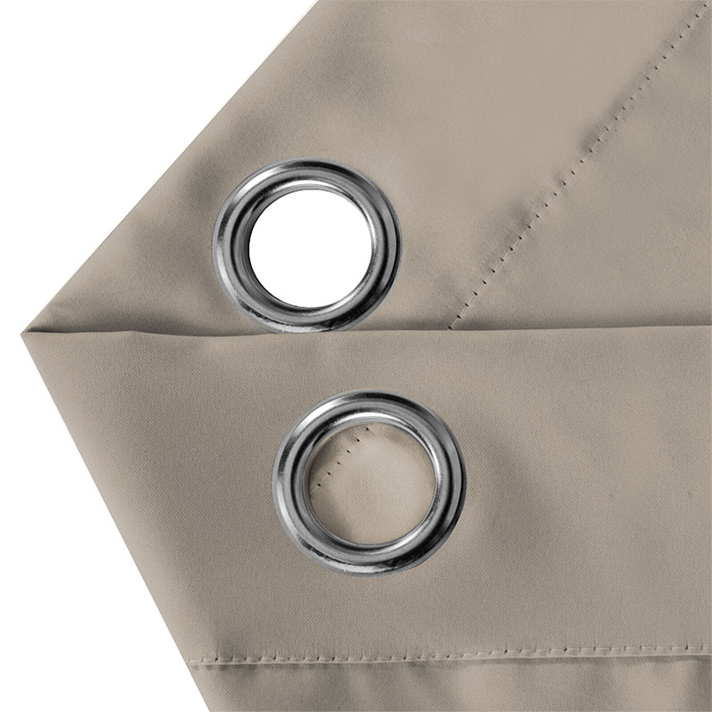 Blockout Curtains Eyelet Matte Beige - Image 2