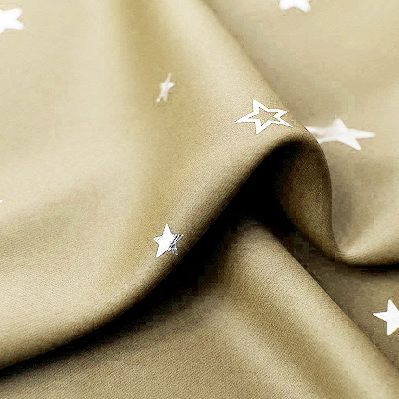Blockout Eyelet Star Curtains Latte - Image 4