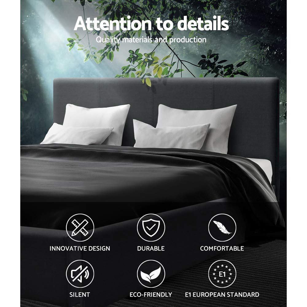 Fabric Bed Frame Neo Charcoal - Image 4