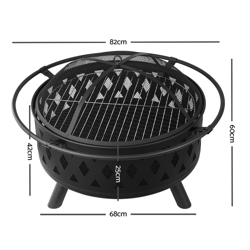 Portable Fire Pit BBQ 32 inches - Image 2