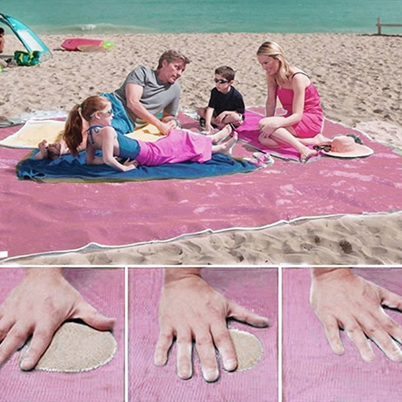 Sand Free Beach Mat Pink - Image 3