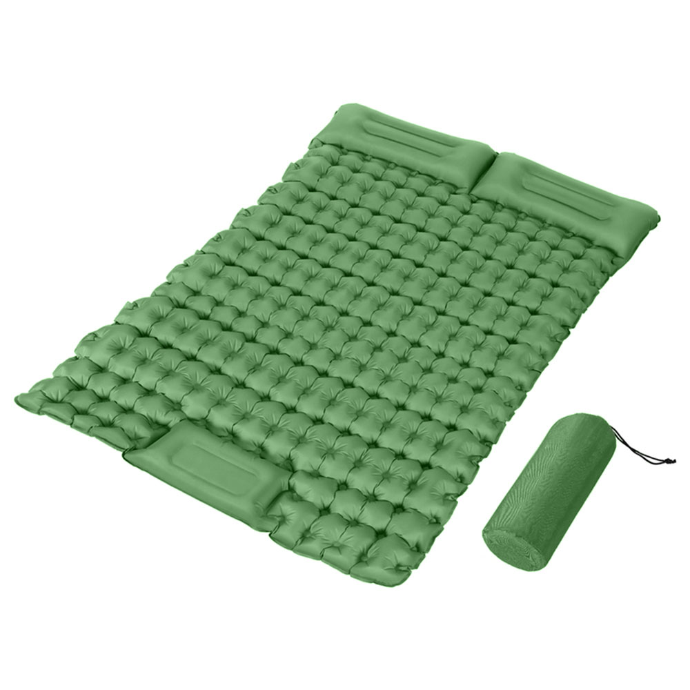 Air Bed 9cm Self Inflating Camping Green Double