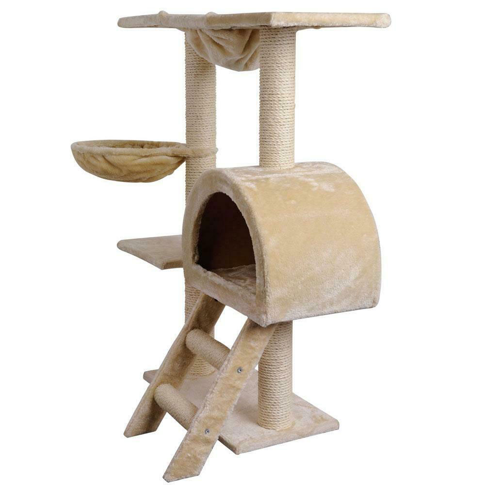 Cat Kitten Toy 100cm Scratching Tree Beige - Image 3