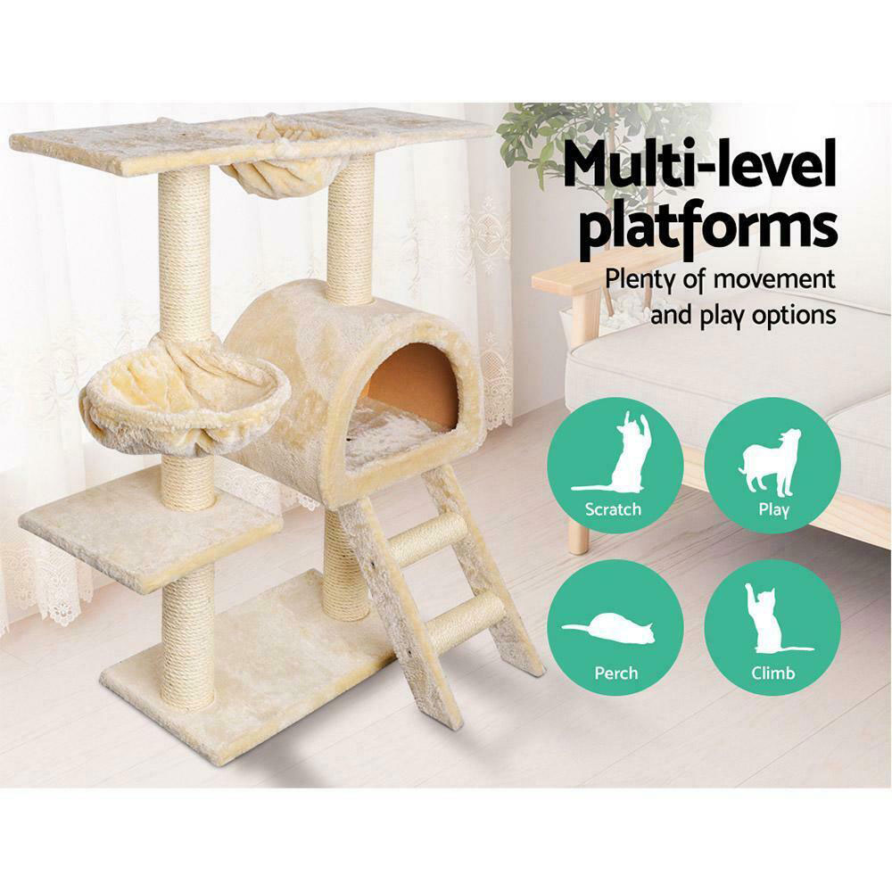 Cat Kitten Toy 100cm Scratching Tree Beige - Image 5