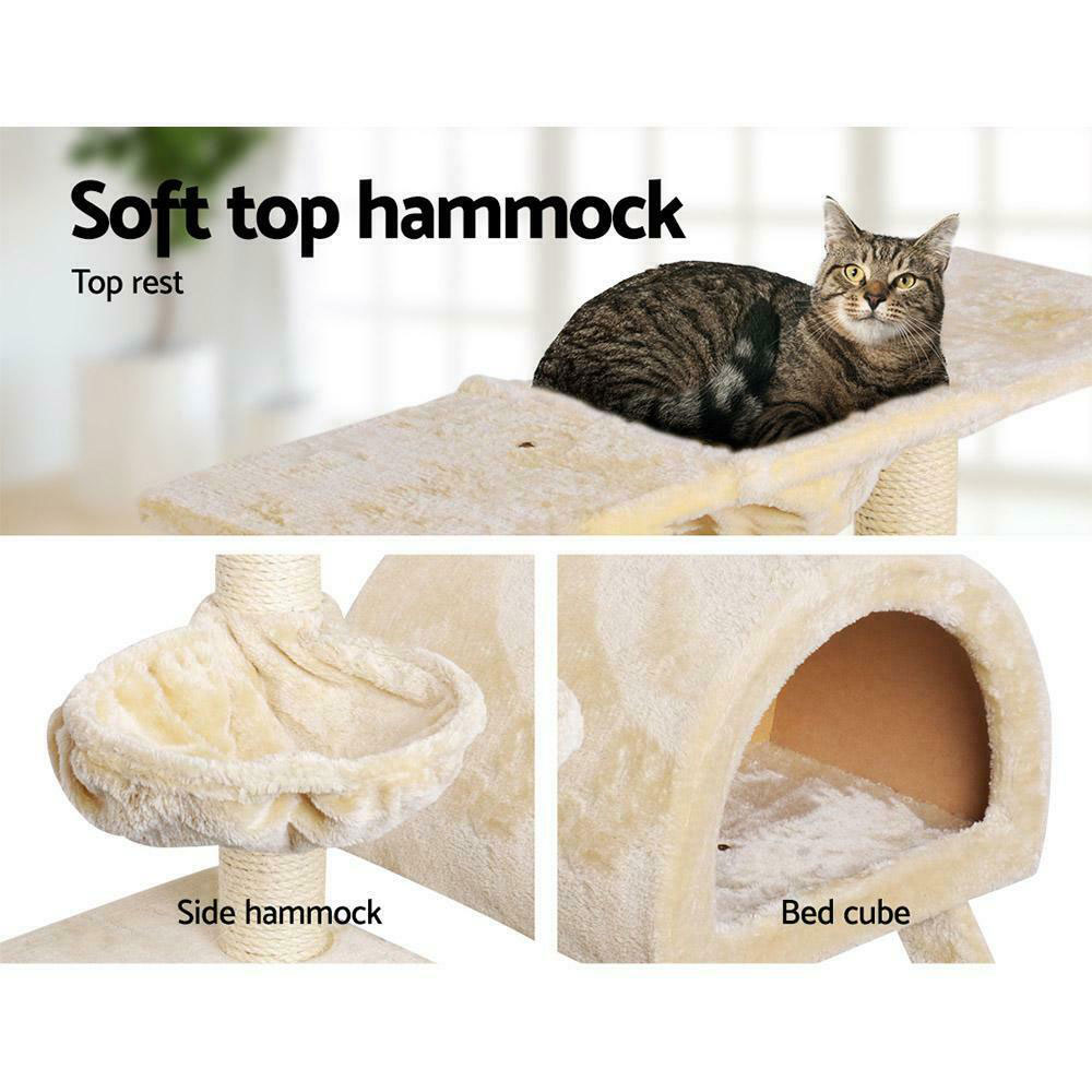 Cat Kitten Toy 100cm Scratching Tree Beige - Image 7