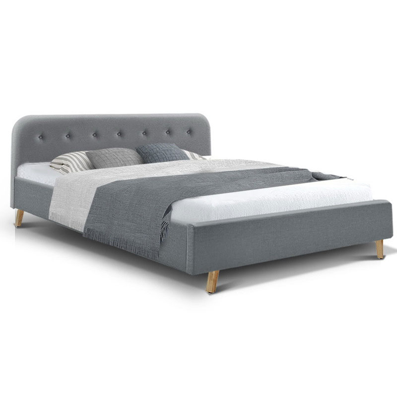 Fabric Bed Frame Pola Grey